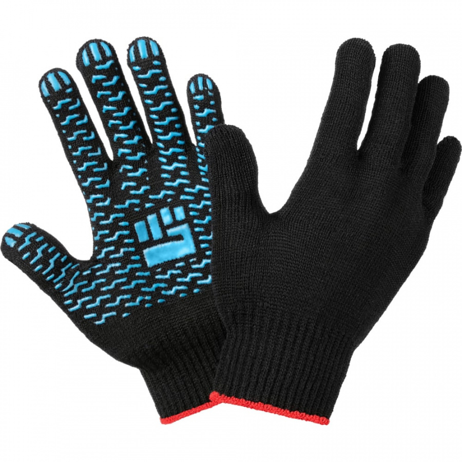 Средние хлопчатобумажные перчатки Фабрика перчаток 4-10-СР-ЧЕР-(M)