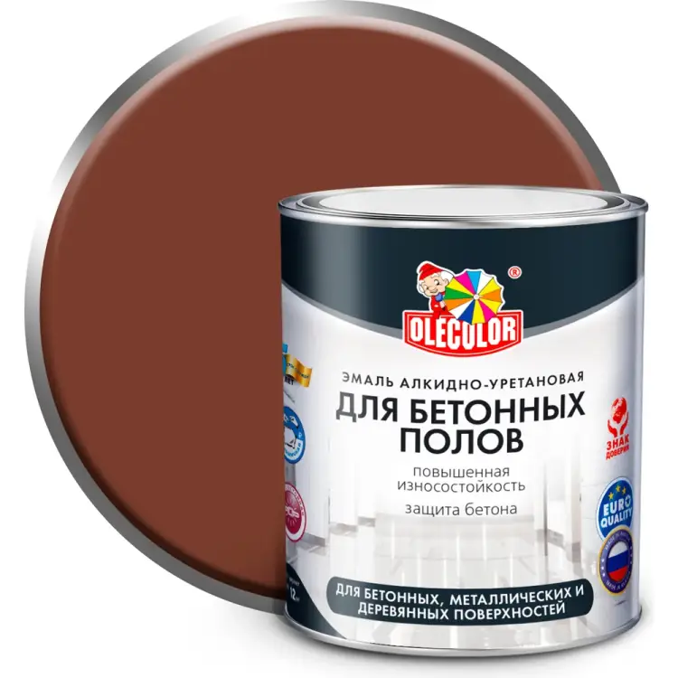 Алкидно-уретановая эмаль для бетонных полов Olecolor 4300002257