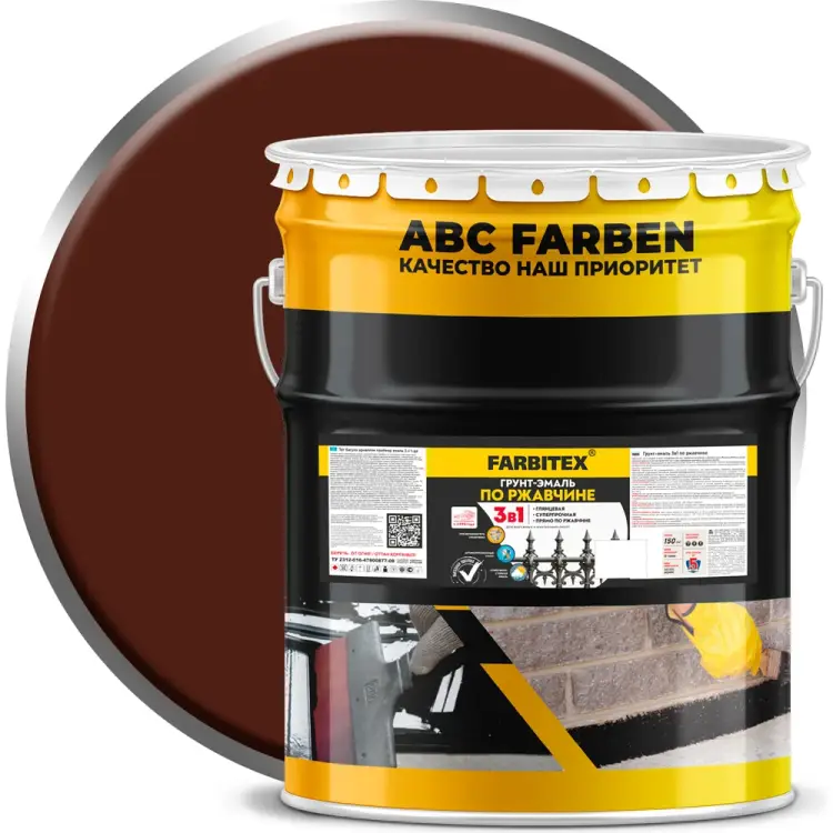 Грунт-эмаль по ржавчине Farbitex 4300014009 Грунт-эмаль по ржавчине Farbitex 4300014009