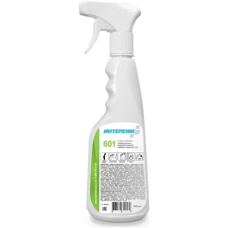 Готовое к применению универсальное средство очистки твердых поверхностей ИНТЕРХИМ 0.5 л ih60105