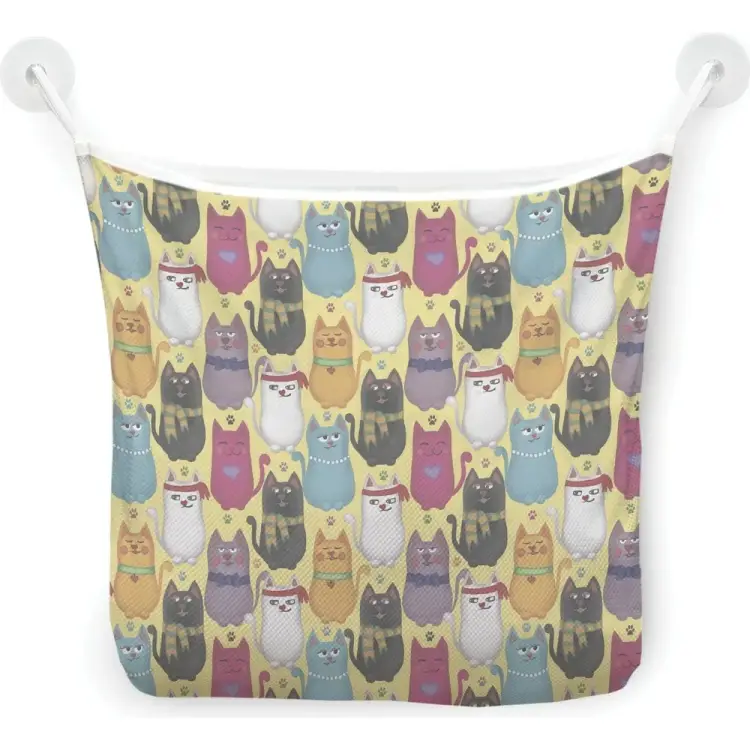 Настенная сетка-органайзер для ванной для игрушек JOYARTY Стильные котики tgb_378649