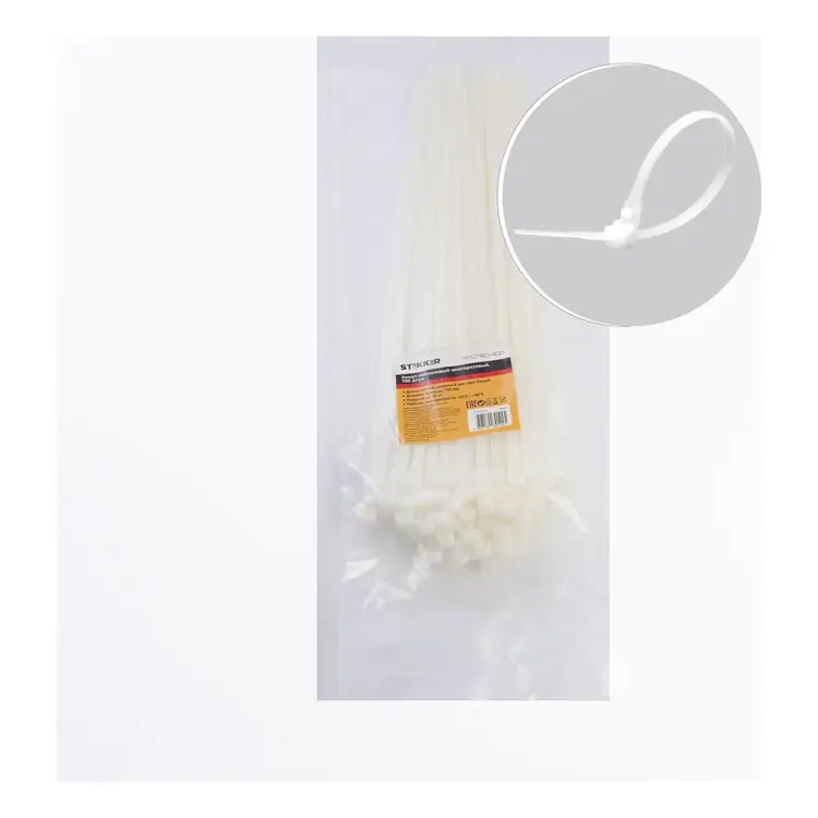 Многоразовый нейлоновый хомут STEKKER NYCT80-400 39085