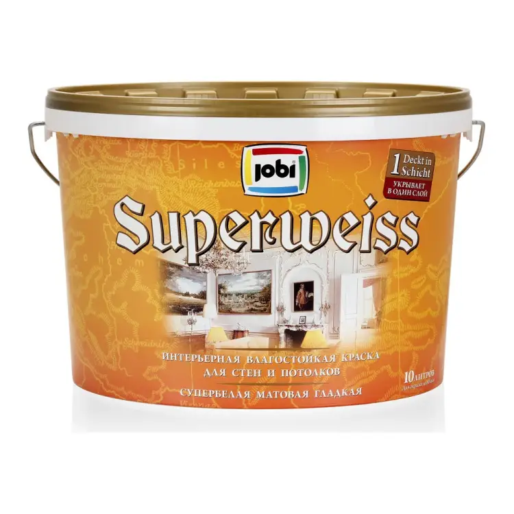 Высокоукрывистая краска JOBI SUPERWEISS 11243