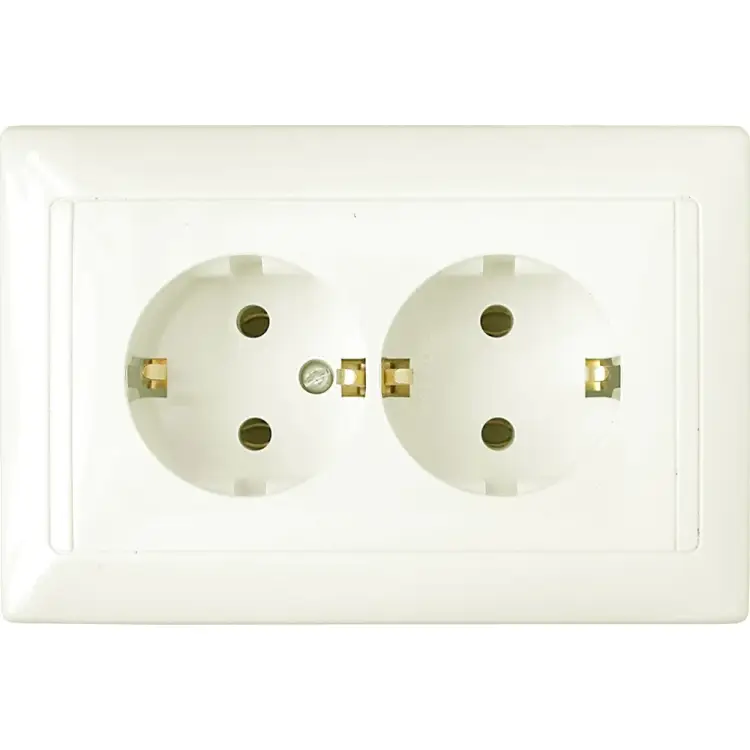 Двухместная розетка BYLECTRICA серия СТИЛЬ РС16-313 бежевый