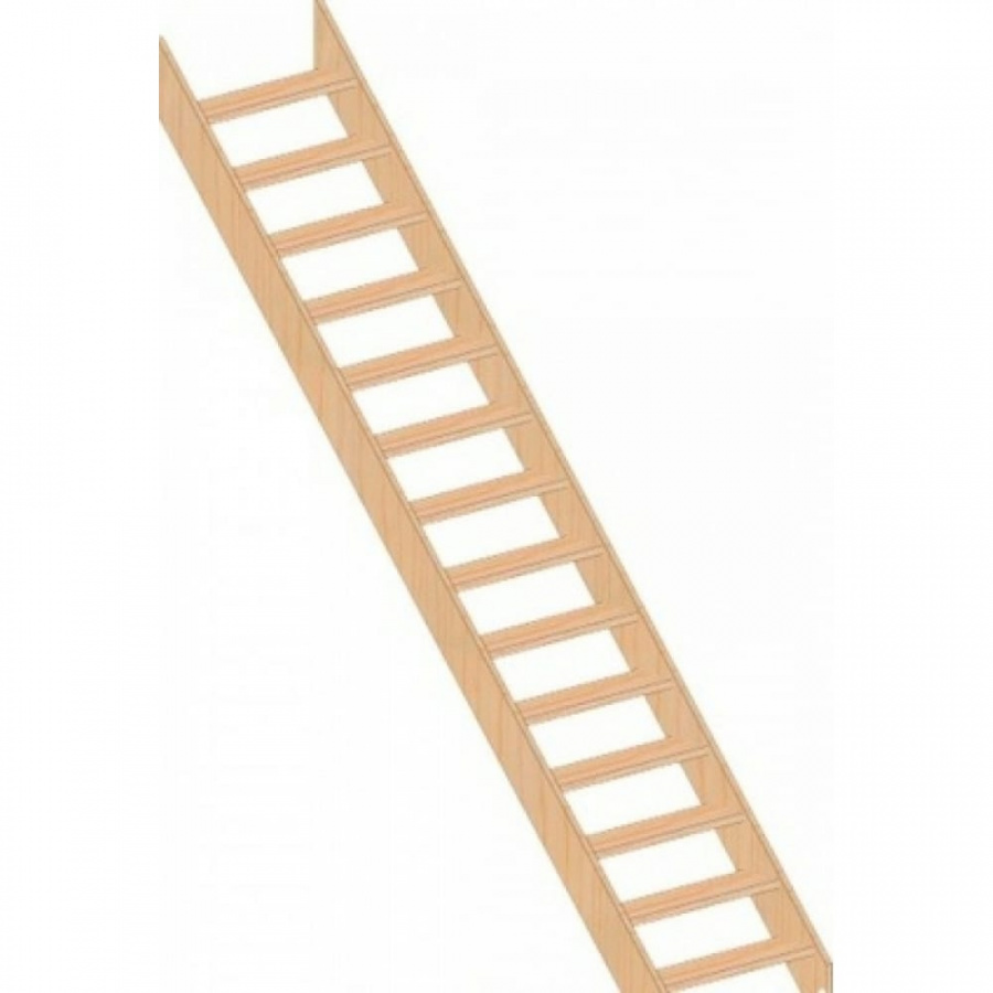 Прямая деревянная лестница ТДВ ЛМО-12 "Нормандия"