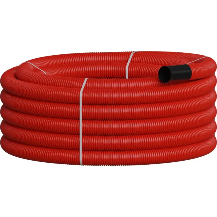 Гибкая гофрированная двустенная труба для прокладки кабеля под землей Экопласт NR075 80075 Гибкая гофрированная двустенная труба для прокладки кабеля под землей Экопласт NR075 80075