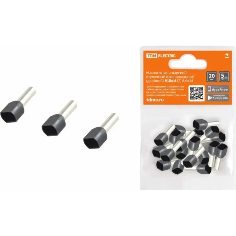 Штыревой втулочный изолированный двойной наконечник TDM ELECTRIC НШвИ (2) SQ0568-0058