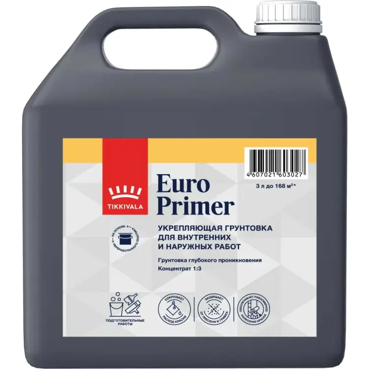 Акриловая грунтовка Tikkurila ЕВРО ПРАЙМЕР 700001238