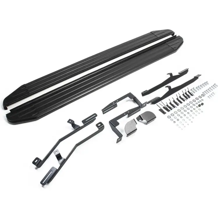 Автомобильные пороги для Hyundai Santa Fe III 2012-2018 г.в./Santa Fe Premium 2015-2016 г.в. Rival Premium-Black A180ALB.2305.2