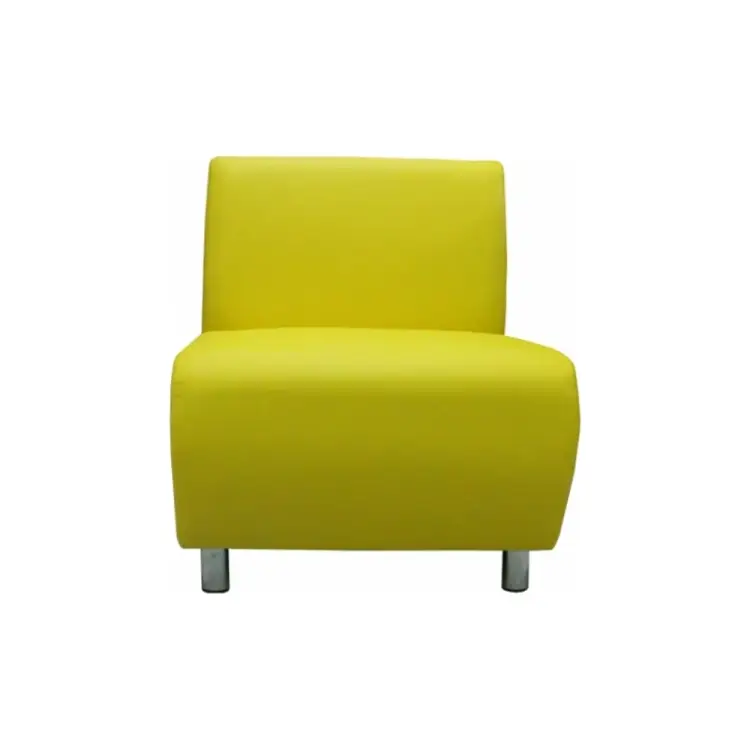 Одноместная секция дивана Мягкий Офис желтая КЛ501ЖЛТ