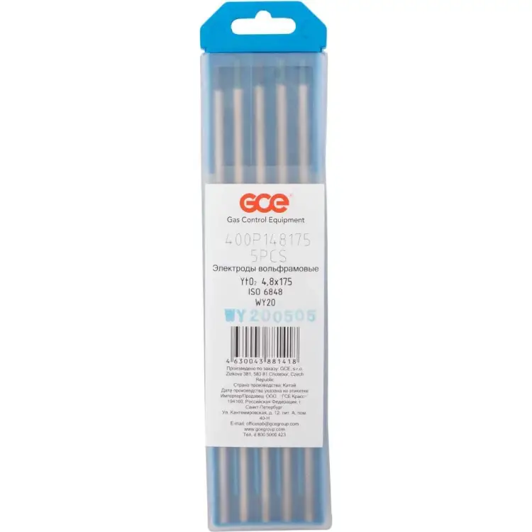 Вольфрамовый электрод GCE WY-20 400P148175SB Вольфрамовый электрод GCE WY-20 400P148175SB