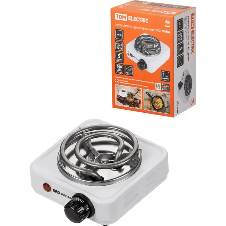 Одноконфорочная электроплитка TDM ELECTRIC ЭПС1 МИНИ SQ2504-0017