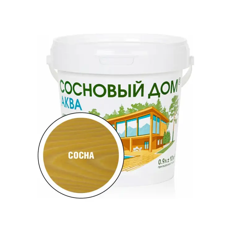 Акриловый декоративный антисептик для дерева ЗАО Декарт «Сосновый Дом» АКВА 28852