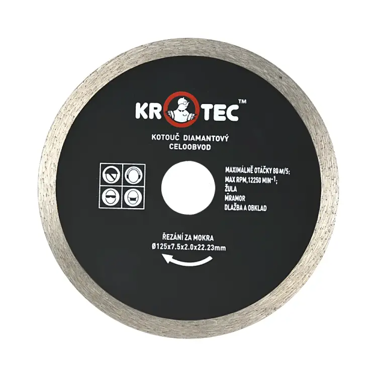 Диск алмазный сплошной KROTEC 3801007