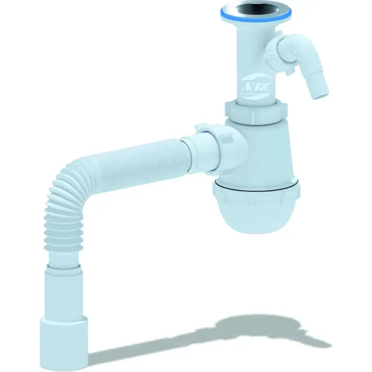 Гофрированный бутылочный сифон для умывальника/мойки АНИ Пласт A2015 025-0134