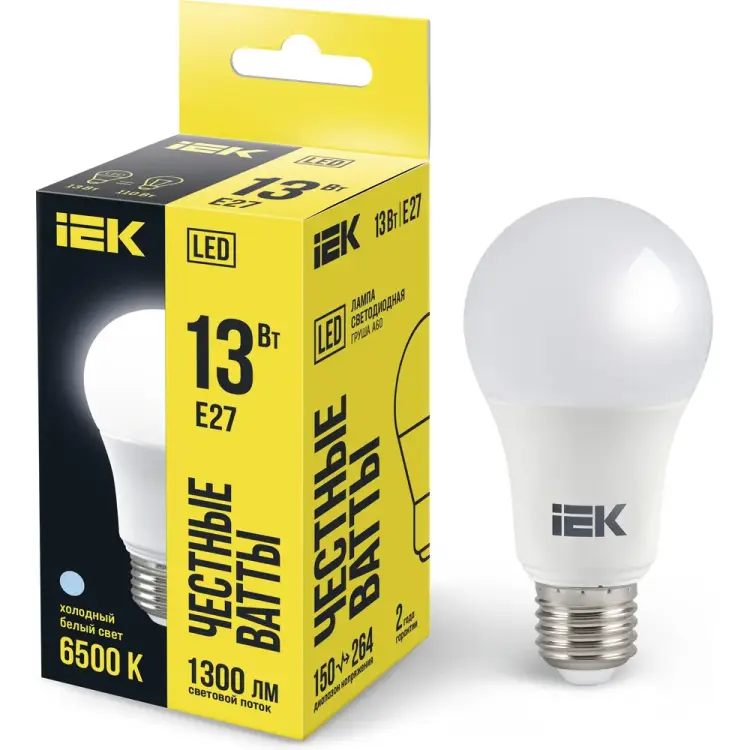 Светодиодная лампа IEK LLE-A60-13-230-65-E27