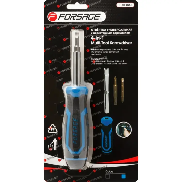 Универсальная переставная отвертка Forsage 16833 F-303843 Универсальная переставная отвертка Forsage 16833 F-303843