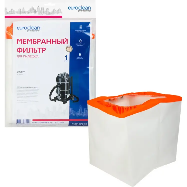 Мембранный матерчатый фильтр для пылесосов EURO Clean EUR MBF-SP245 Мембранный матерчатый фильтр для пылесосов EURO Clean EUR MBF-SP245
