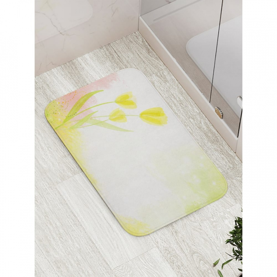 Противоскользящий коврик для ванной, сауны, бассейна JOYARTY Придуманный цветок