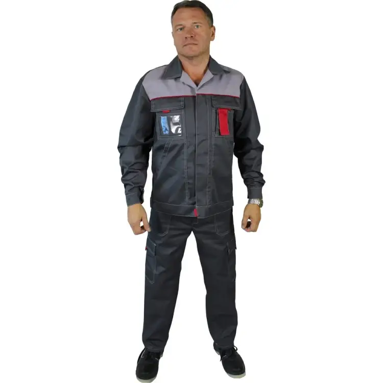 Рабочий мужской костюм Уралспецзащита Киржач л10-КБР киржач-сер-48-170 Рабочий мужской костюм Уралспецзащита Киржач л10-КБР киржач-сер-48-170