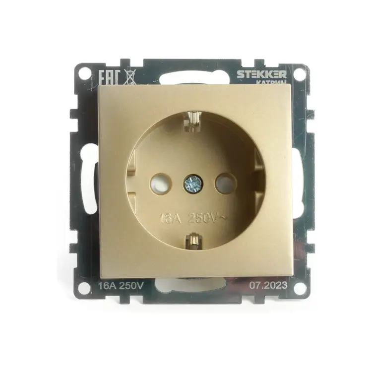 Механизм одноместной розетки STEKKER катрин 49224