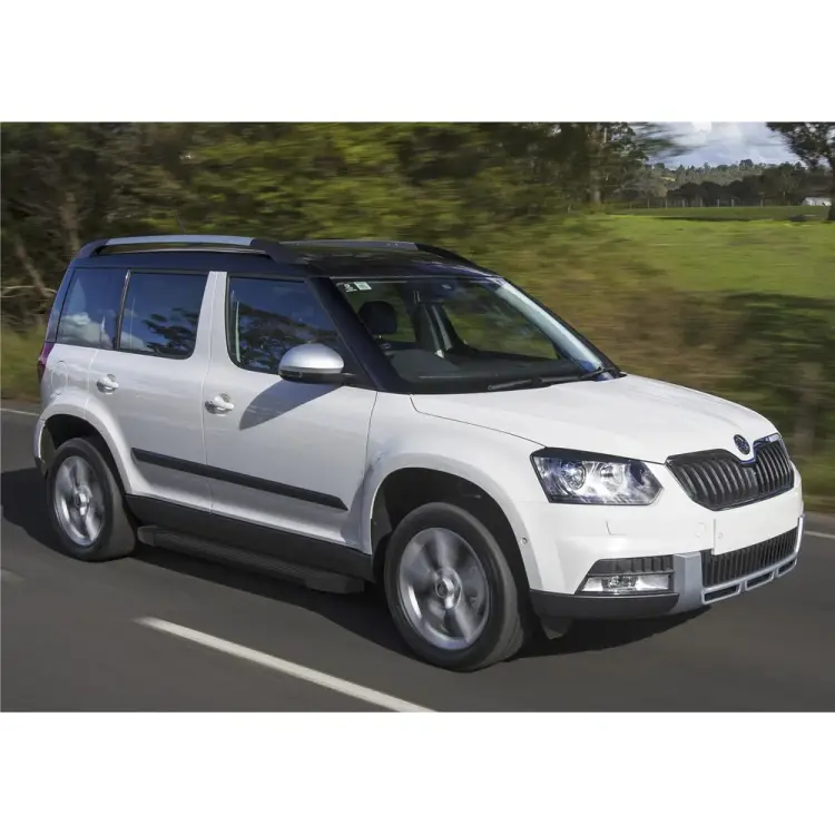 Алюминиевые пороги для Skoda Yeti 2009-2014 2014-н.в. Rival Black F173ALB.5101.1