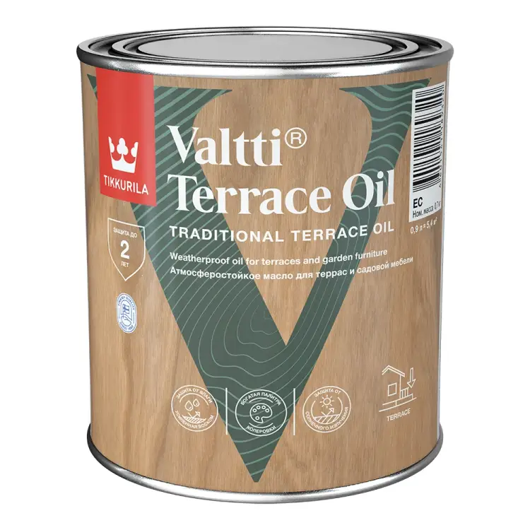 Масло для террас и садовой мебели Tikkurila VALTTI TERRACE OIL 700010363