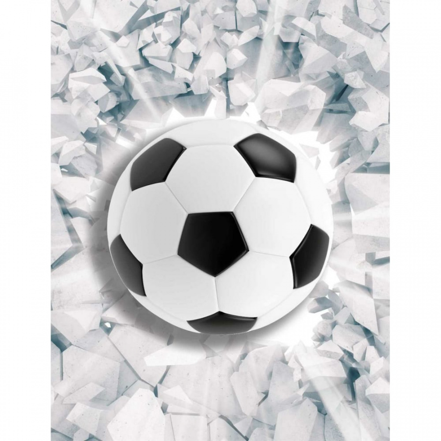 Фотообои Dekor Vinil 3D футбольный мяч из стены