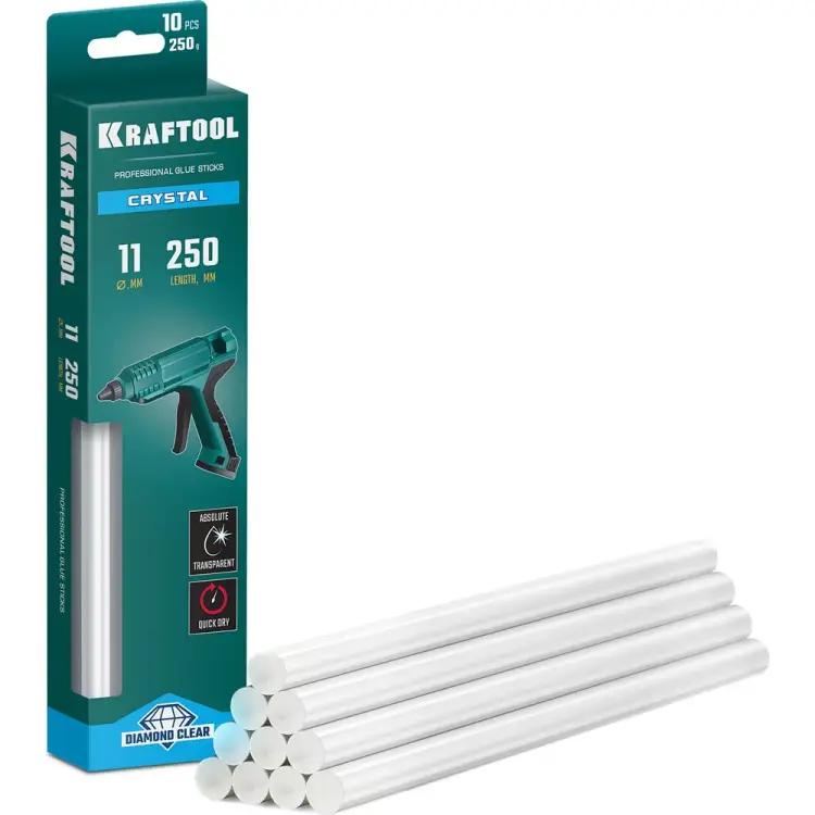 Клеевые стержни KRAFTOOL Crystal 06846-10 Клеевые стержни KRAFTOOL Crystal 06846-10