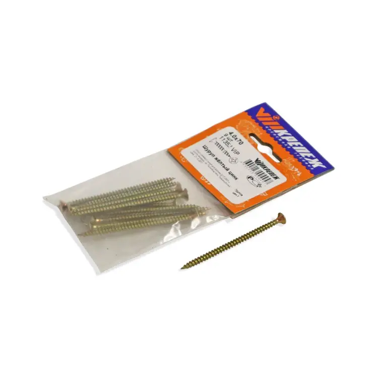 Шуруп vipкрепеж желтый цинк 11352 VIP