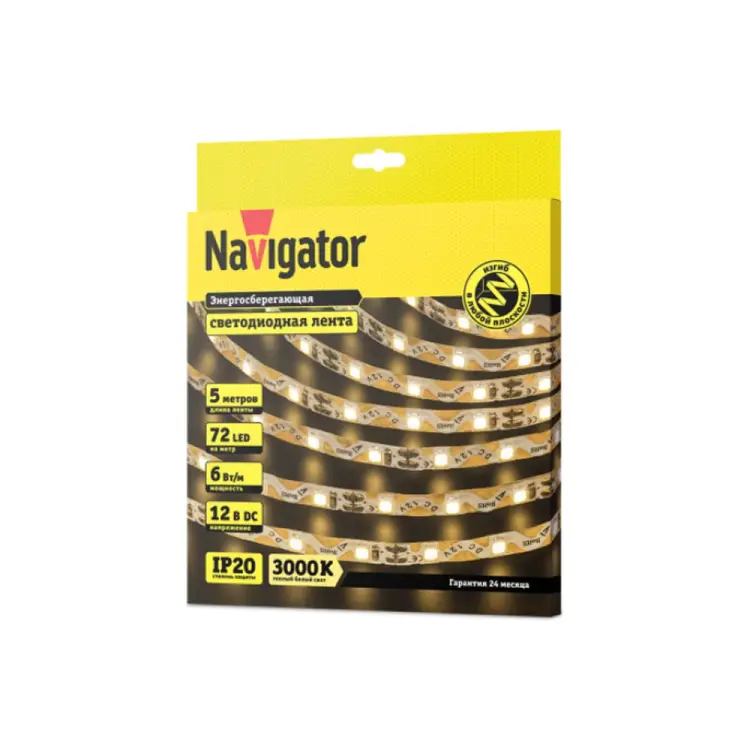Светодиодная лента Navigator NLS-2835WWST72-6-IP20-12V 14471