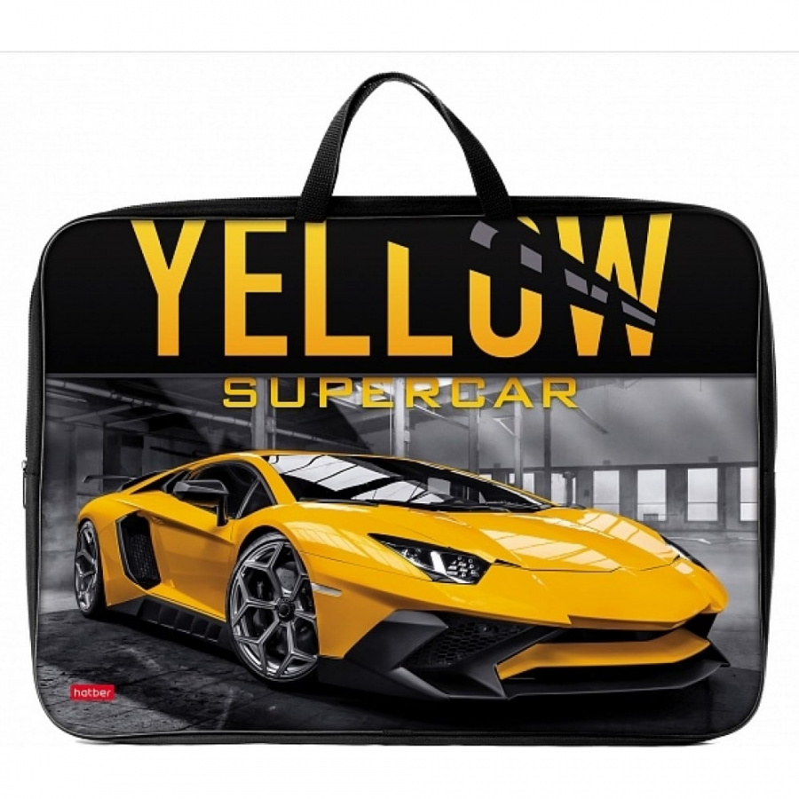 Текстильная сумка для тетрадей Hatber YELLOWsupercar