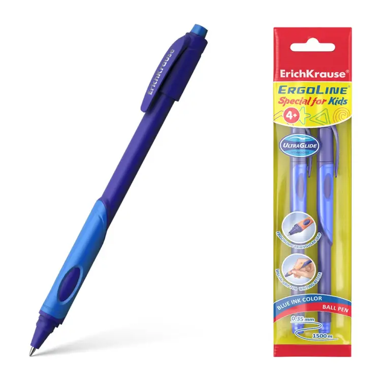 Шариковая ручка ErichKrause ErgoLine Kids Stick&Grip 58523