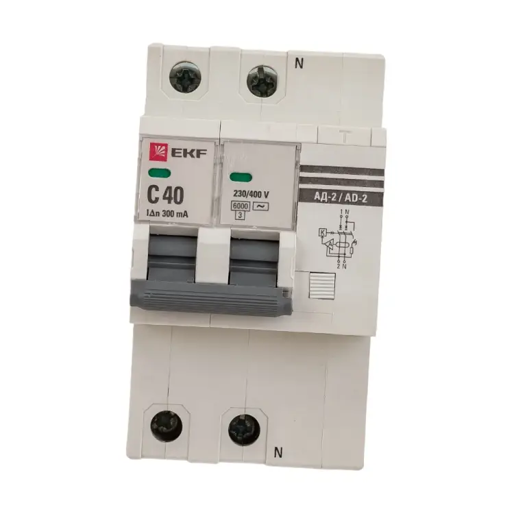 Дифференциальный автомат EKF АД-2 PROxima DA2-6-40-300-pro