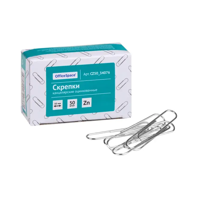 Оцинкованные скрепки OfficeSpace CZ50_34076
