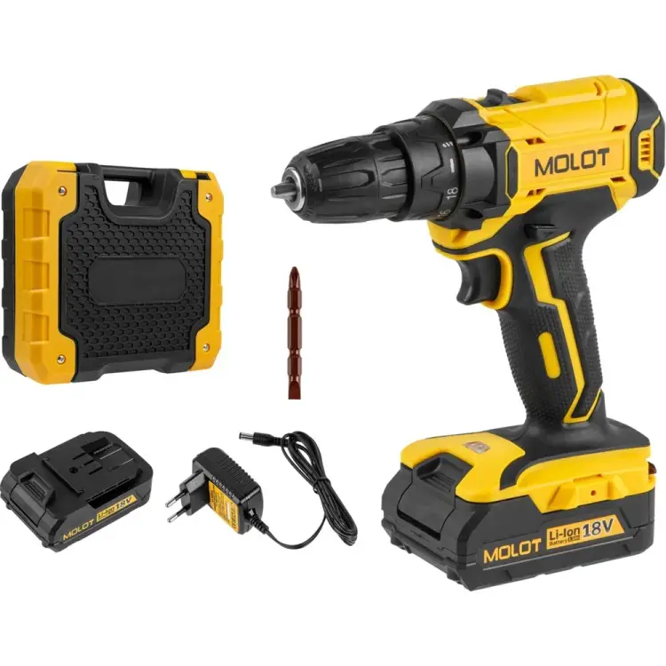 Аккумуляторный дрель шуруповерт MOLOT MBD 1815 Li 1335504 Аккумуляторный дрель шуруповерт MOLOT MBD 1815 Li 1335504