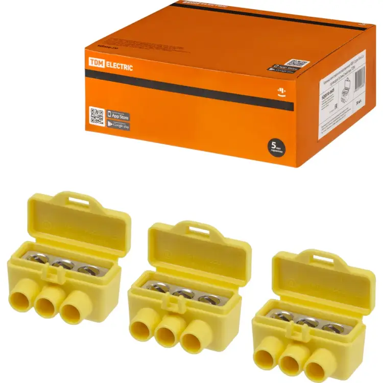 Винтовая изолированная клемма для Al и Cu проводов TDM ELECTRIC КВИ-3 SQ0510-0605