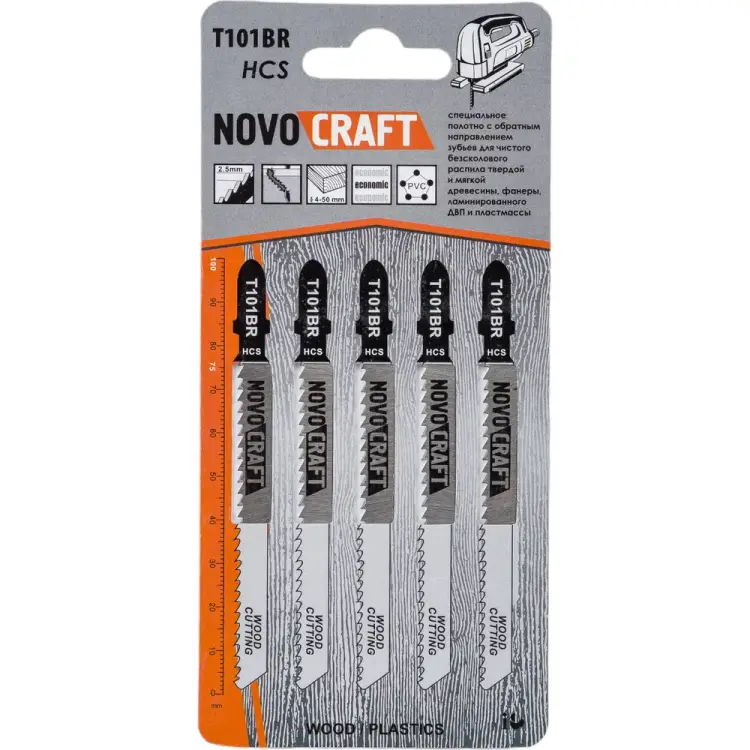 Пилка по дереву для лобзика NOVOCRAFT T 101 BR T101BRHCS Пилка по дереву для лобзика NOVOCRAFT T 101 BR T101BRHCS
