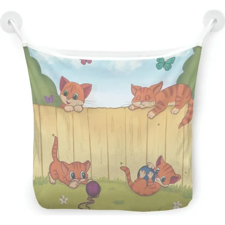 Настенная сетка-органайзер для ванной для игрушек JOYARTY Игривые котята tgb_385266