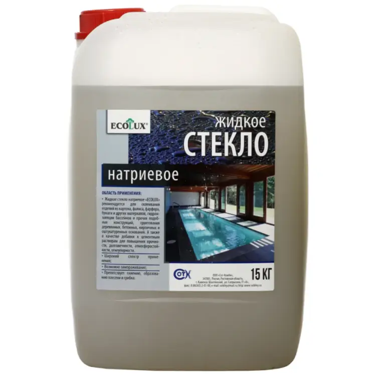 Натриевое жидкое стекло Ecolux 4607133682415 Натриевое жидкое стекло Ecolux 4607133682415