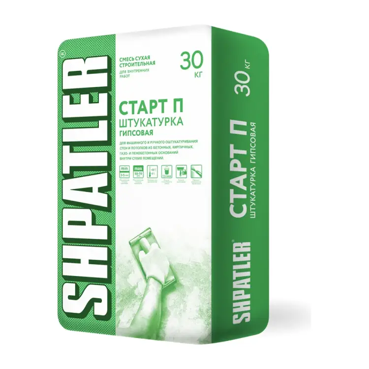 Гипсовая штукатурка ШПАТЛЕР Старт Плюс Ш00045 Гипсовая штукатурка ШПАТЛЕР Старт Плюс Ш00045