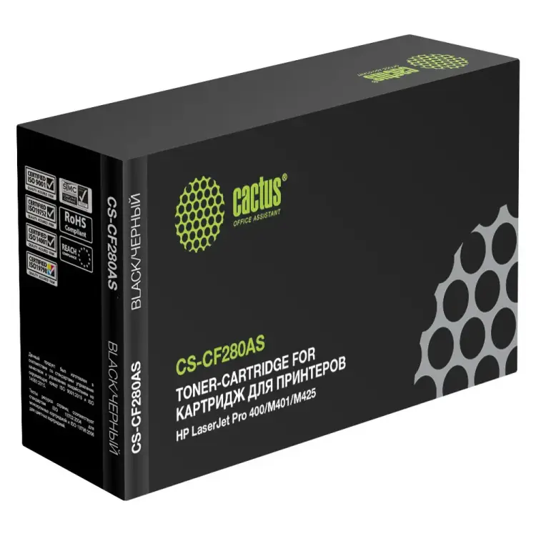 Лазерный картридж для hp lj pro 400/m401/m425 Cactus cf280a 934738 Лазерный картридж для hp lj pro 400/m401/m425 Cactus cf280a 934738