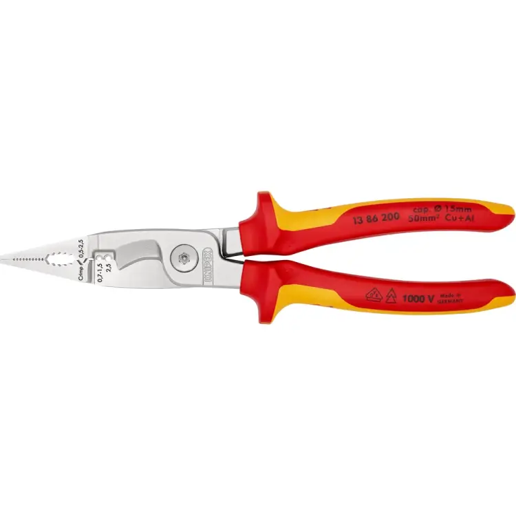 Диэлектрические электромонтажные клещи Knipex KN-1386200SB