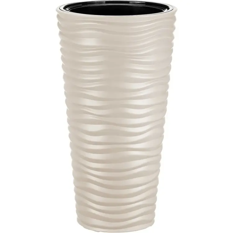 Кашпо IDEA ДЮНА D340 мм, H630 мм, 42 л, со вставкой М 3402 М 3402 Кремовый