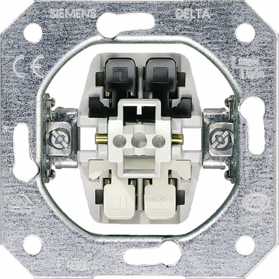 Проходной перекрестный одноклавишный выключатель Siemens DELTA