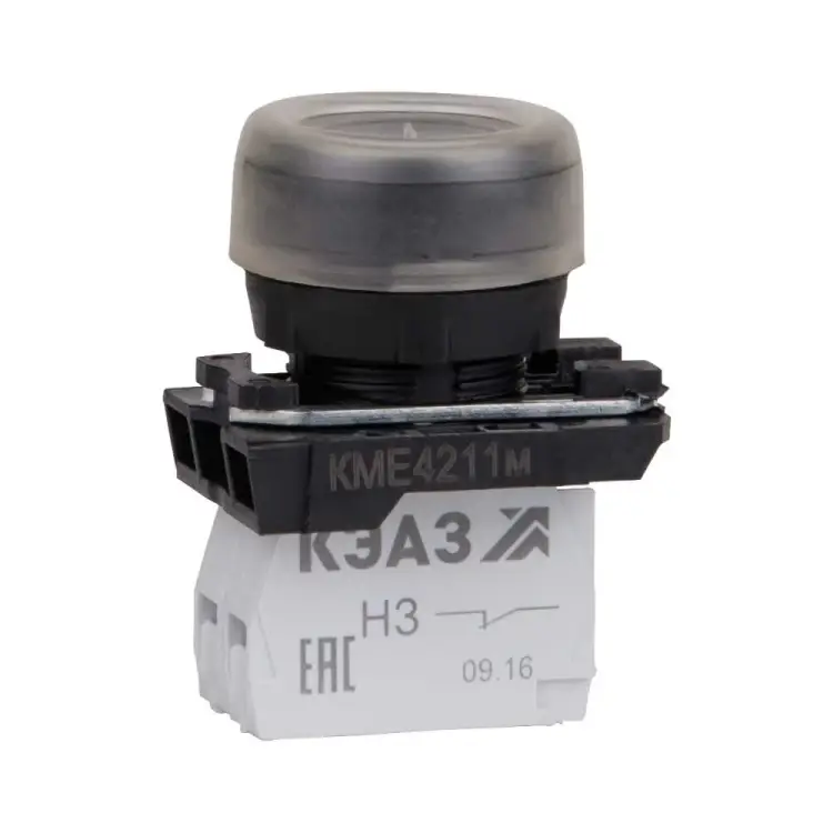 Кнопка КЭАЗ КМЕ 4211м 1но+1нз цилиндр IP65 черн. 248243