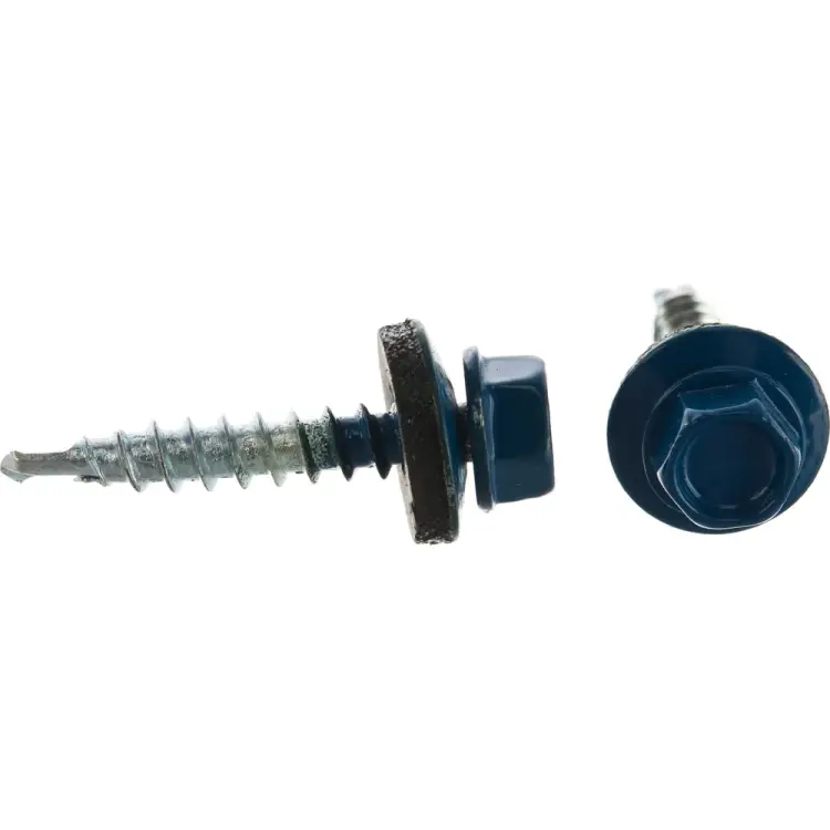 Кровельный саморез качественный крепеж 4,8/29 RAL500555 синий (55 шт.) 0200149