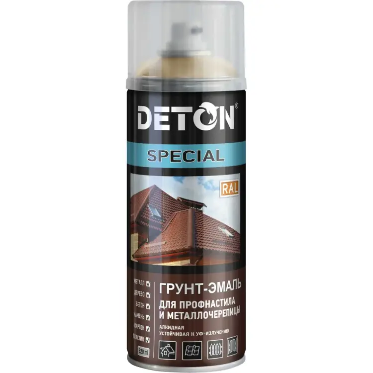 Грунт-эмаль для профнастила и металлочерепицы Deton DTN-A07296 Грунт-эмаль для профнастила и металлочерепицы Deton DTN-A07296
