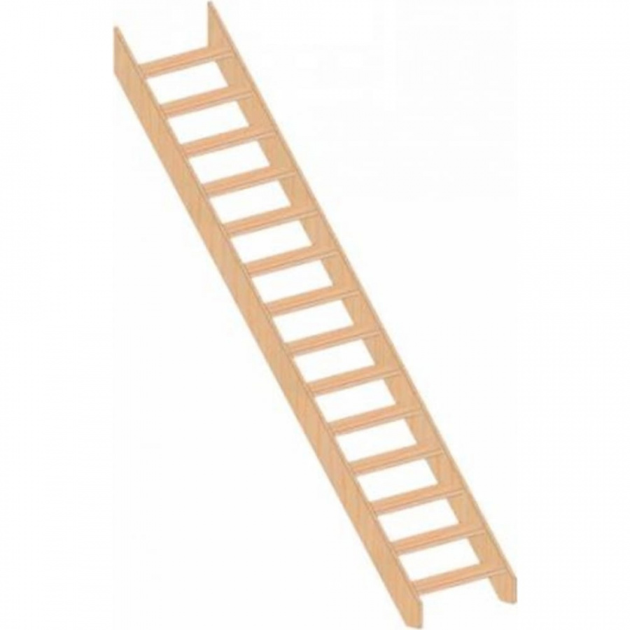 Прямая деревянная лестница ТДВ ЛМО-14 "Нормандия"