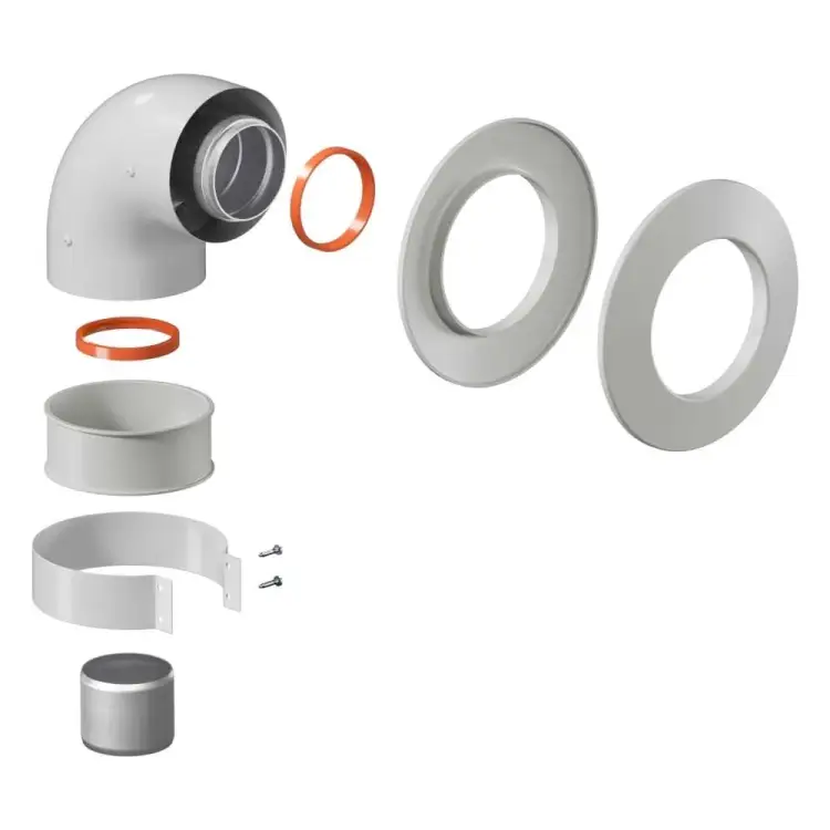 Отвод коаксиальный KRATS 60/100 (Baxi (кроме Nova/Classic), Ariston, Vaillant, Viessmann, Kiturami, Mizudo, Hubert, Beretta,  K-01B